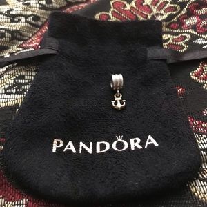 Authentic Pandora Sterling and 14k Anchor dangle